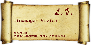 Lindmayer Vivien névjegykártya
